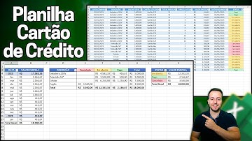 Planilha Controle de Cartão de Crédito no Excel com Relatório Mensal e com Status Pago e Em Aberto