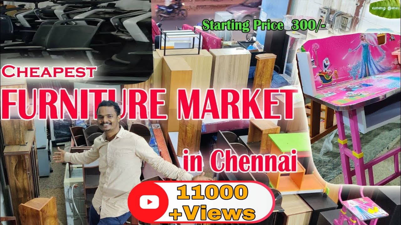 பழைய, புதிய Cheapest Furniture Market in Chennai | Second Hand Furniture Market | Vaazhai ilai ...