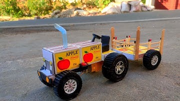 How to make matchbox tractor with trolley at home diy matchbox tractor@Rajproject_24