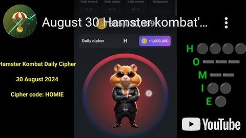 August 30 Hamster kombat