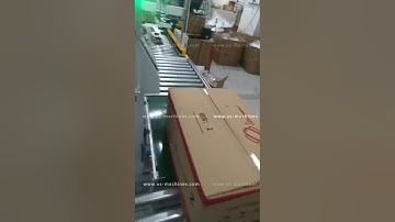 Automatic carton box weighing checking real time print labeling machine video