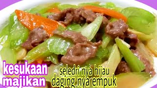 CARA MASAK SELEDRI  BESAR ALA HONGKONG || TUMIS BATANG SELEDRI DAGING BABI SIMPLE @humairaharyu