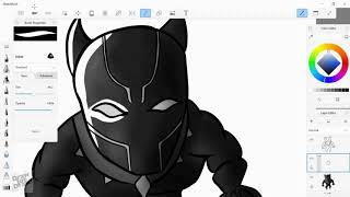Chibi Black Panther Speed Drawing screenshot 5