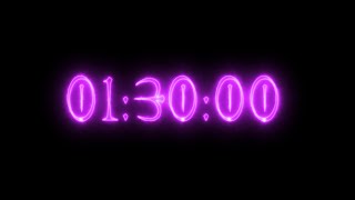 Purple Neon Vampire Timer 1 Hour 30 Minutes Countdown