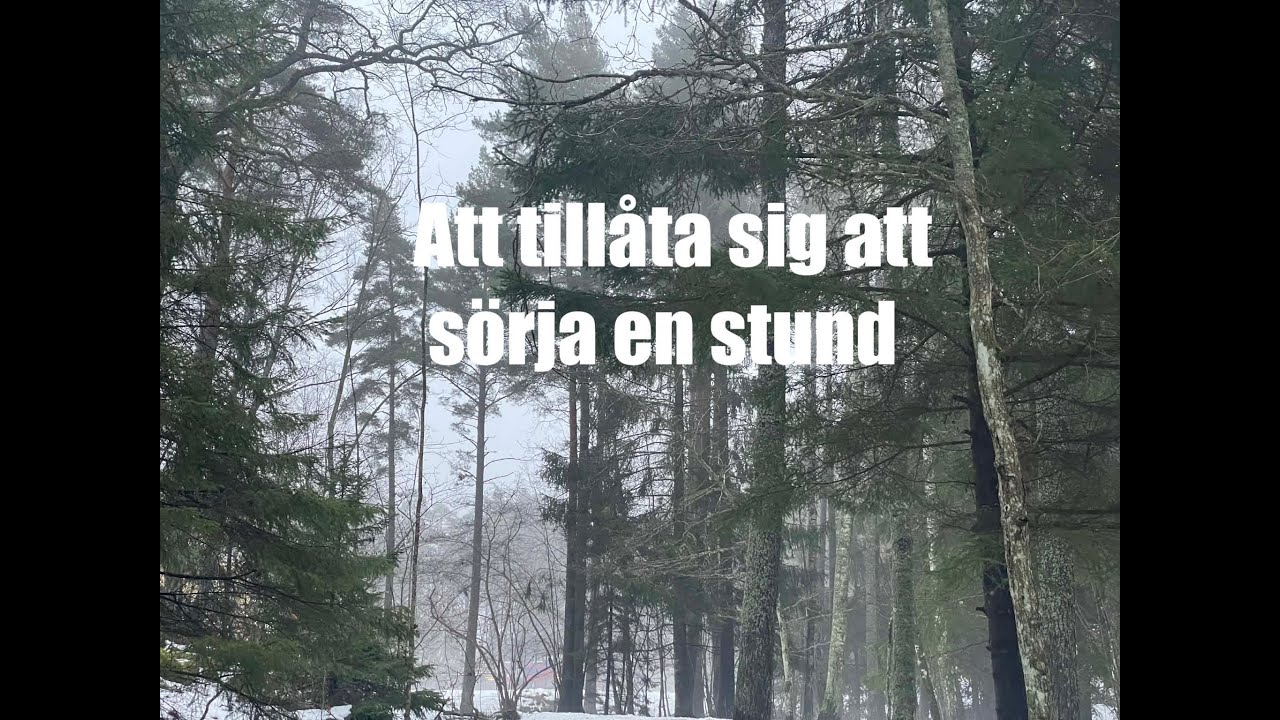Att tillåta sig att sörja en stund