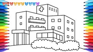 How to Draw A Hospital Coloring Pages Drawing Coloring Art for Kids