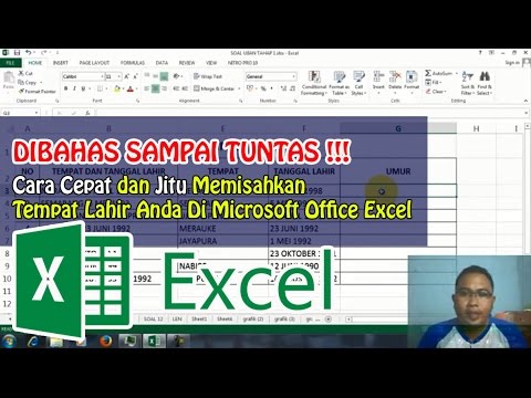Memisahkan Tempat Lahir Menggunakan Kombinasi Fungsi LEFT & FIND di