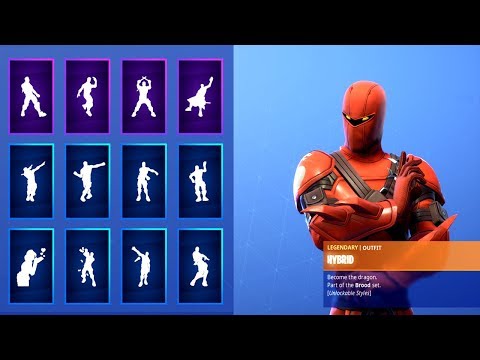 *NEW* Season 8 SKIN Hybrid WITH ALL FORTNITE DANCES & NEW EMOTES! (Fortnite Season 8 Skin)