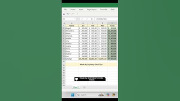 Auto Sum with one click #exceltips #exceltricks #exceltutorials