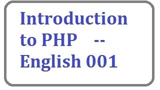 Introduction to php -- English-vlr training