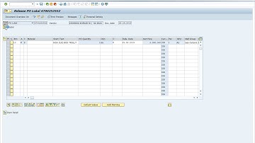 SAP - Release Purchase Order (ME29N)