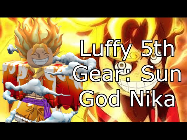 CRIEI o AVATAR do LUFFY NIKA no ROBLOX (Luffy Gear 5) 