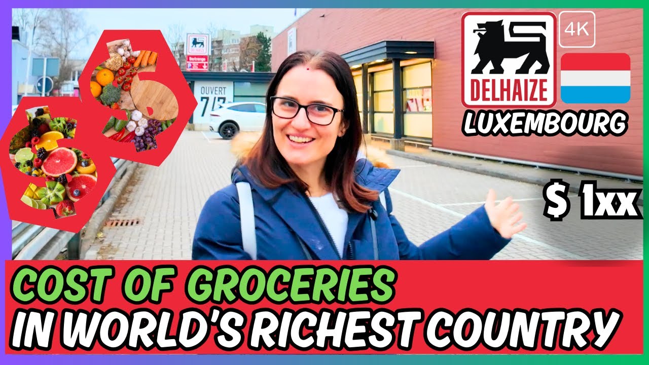 🇱🇺 Cost of Living in Luxembourg | Grocery Shopping at Delhaize Supermarket in Luxembourg [4K]