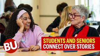 Students and Seniors Share Stories at the Brookline Senior Center