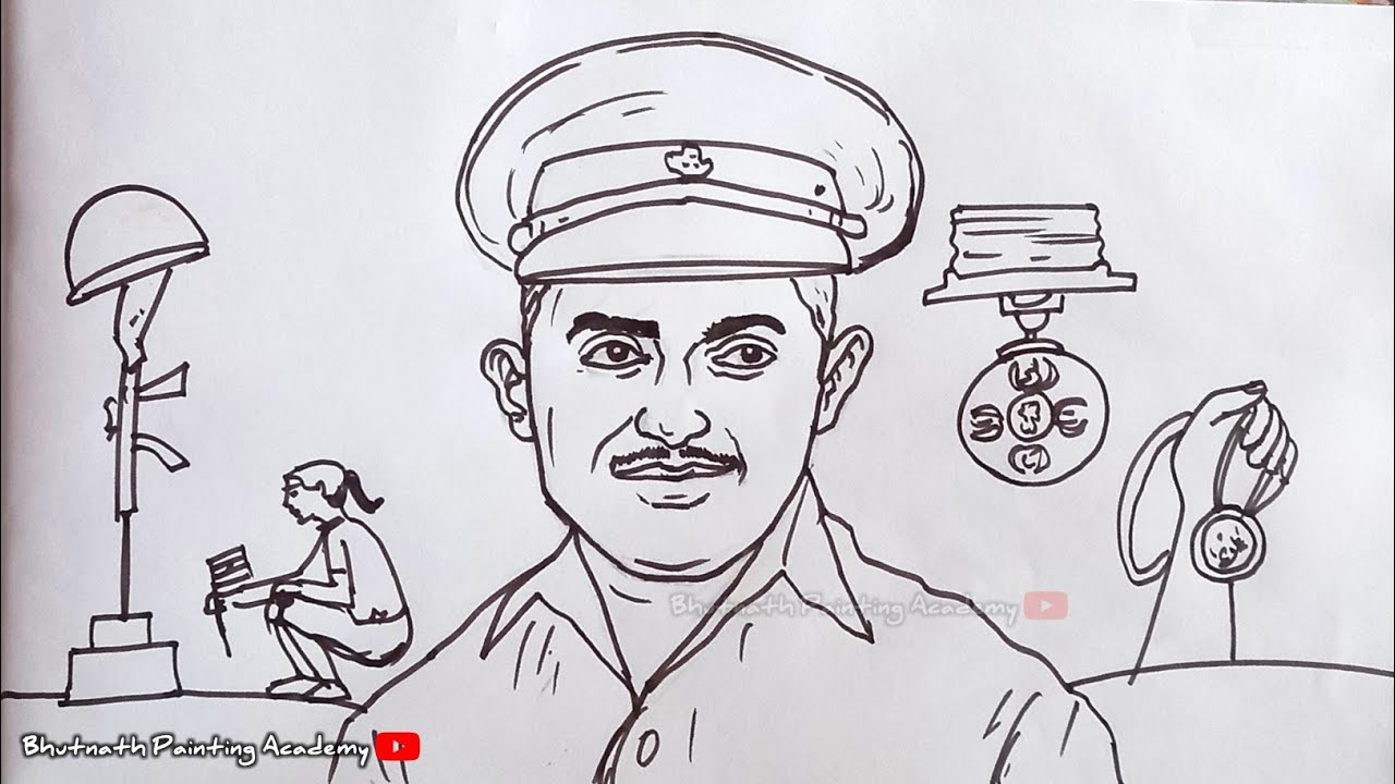 major Somnath Sharma drawing gallantry award winners poster competition ...