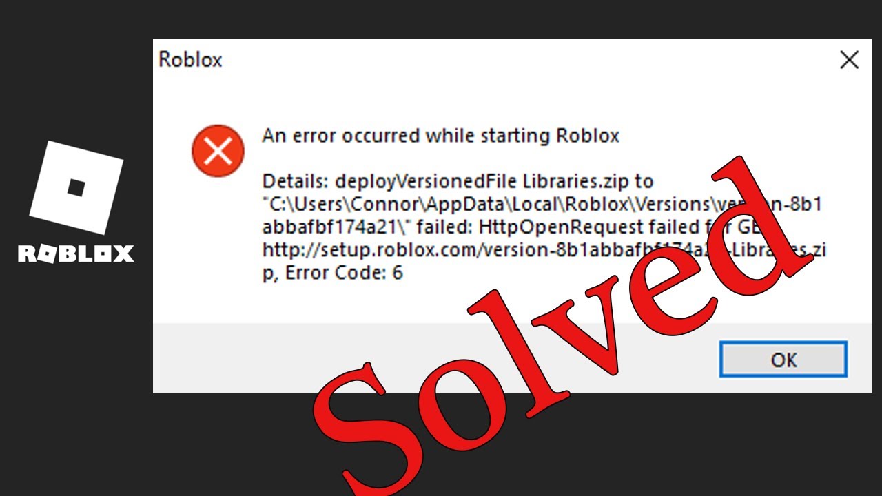 Roblox An Error Occurred While Starting Roblox Error Windows 7 8 10 Not Open Problem Roblox Youtube - roblox httpopenrequest failed for get
