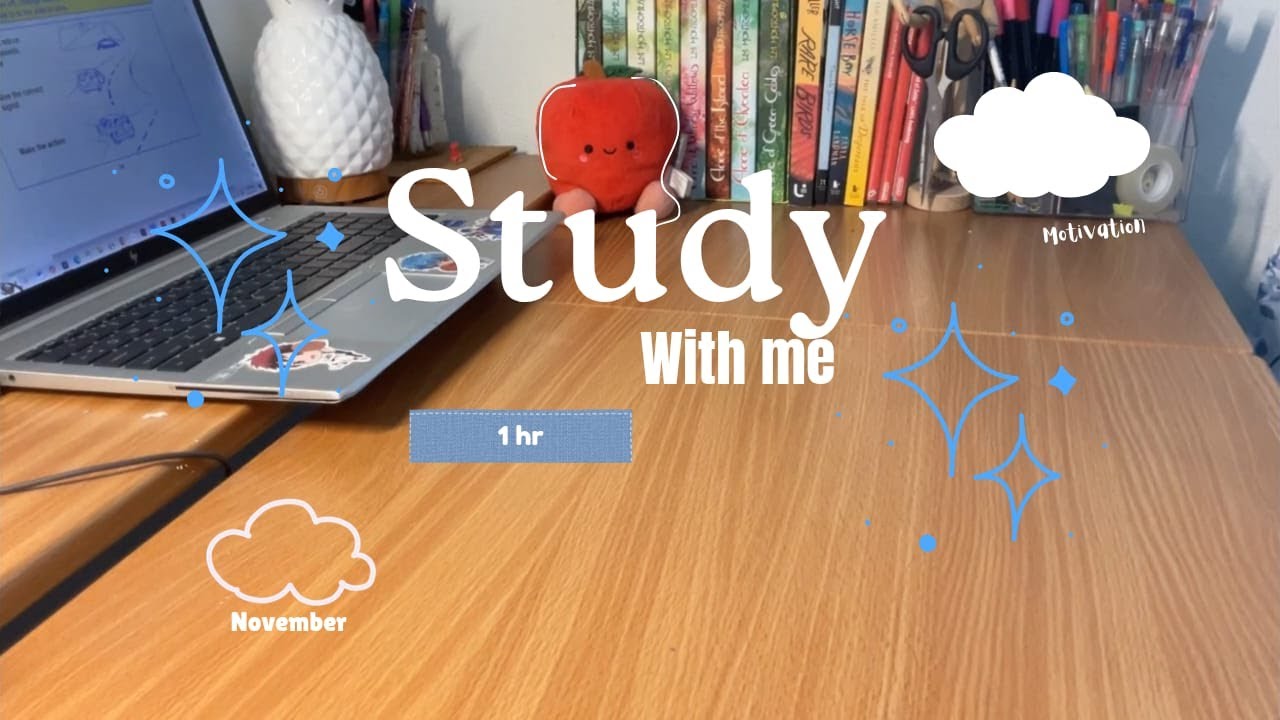 1-HOUR 💫⛅ Study with me + relaxing music