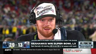 "We have the best defense in the league" - Sam Darnold on Seahawks beat Patriots to win Super Bowl