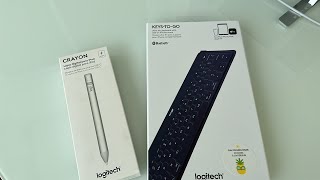 Logitech: Teclado compacto Keystogo e caneta Crayon para o iPad e iPhone