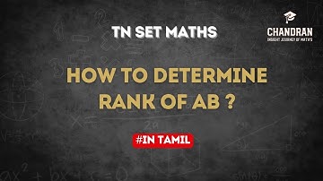 HOW TO FIND RANK OF MATRIX 