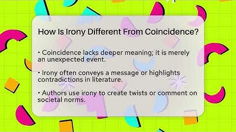 How Is Irony Different From Coincidence? - The Prose Path