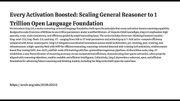 Every Activation Boosted: Scaling General Reasoner to 1 Trillion Open Language Foundation