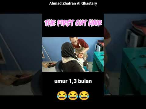 Pertama kali bayi potong rambut !!! nangis atau ga nangis ??