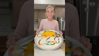 The Worm Making A Baby Chick Cookie Pizza With 6Ft Gummy Worm For Easter