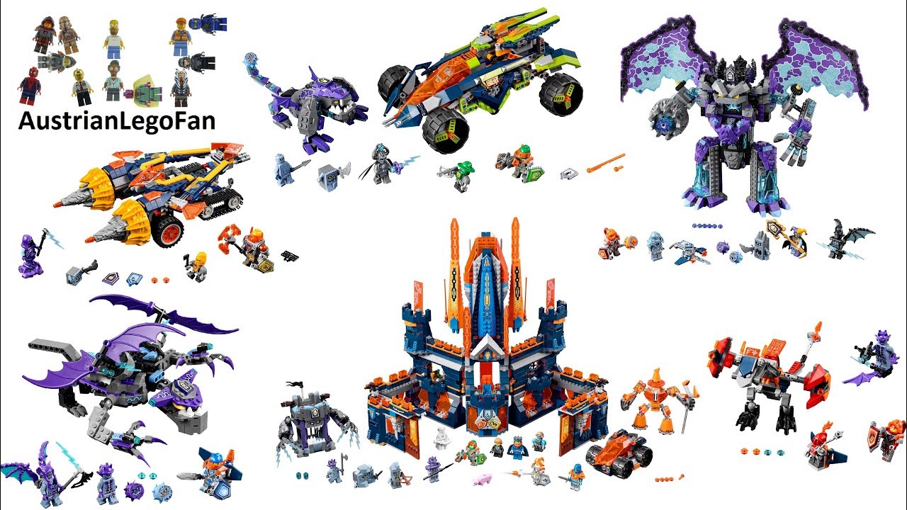 A detailed look at the Lego Nexo Knights Fortress with Merlok's Library 2.0 attached. 70317 The Fort. 