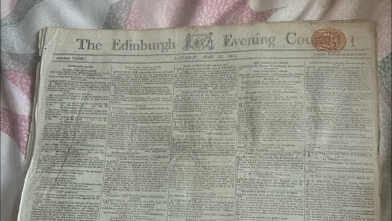 Georgian newspaper of 1811