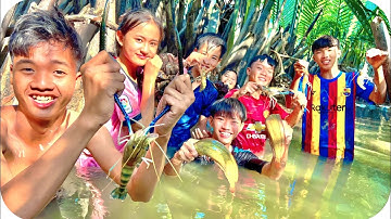 Anh Ba Phải | Thử Thách Bắt Tôm Càng Xanh Dưới Mương - Một Ngày Bội Thu