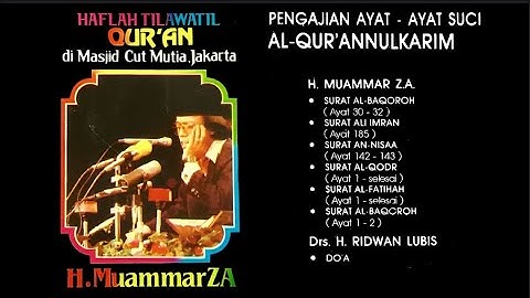 H Muammar ZA Haflah Di Masjid Cut Mutia Jakarta
