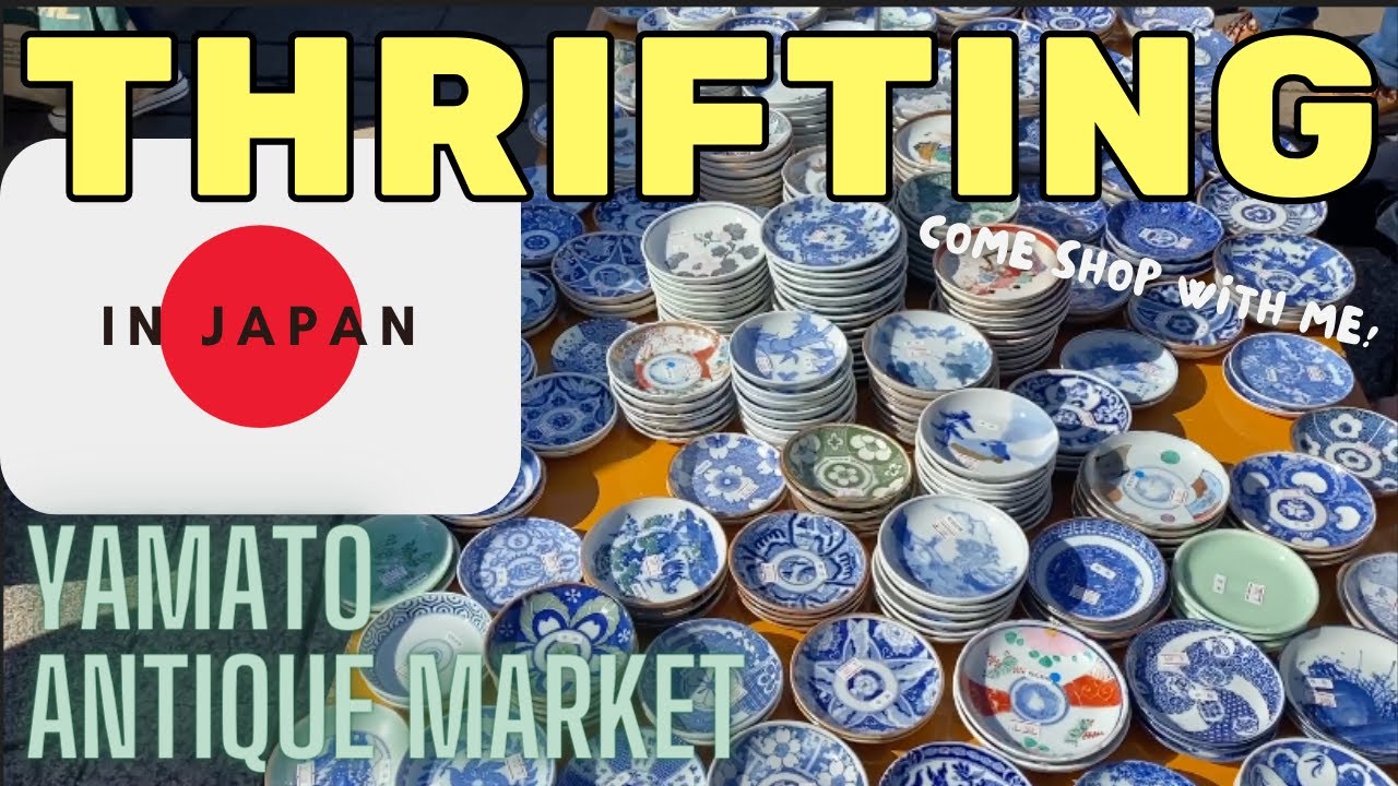 THRIFTING in JAPAN🇯🇵YAMATO ANTIQUE (Curio) MARKET✨Ceramics, Folk Craft, Kokeshi etc. + Haul
