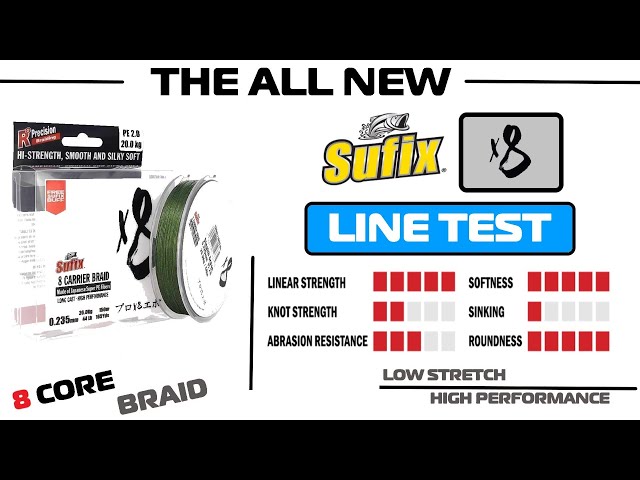 SUFIX X8 BRAID LINE, STRENGTH / BREAKING TEST VIDEO, HIGH PERFORMANCE, JAPANESE INSPIRED