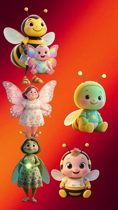 Guess which one is Mommy bee, Mommy batterfly, and Mommy firefly #bee #batterfly #firefly