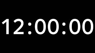12 Hours Silent Countdown Timer | Full HD 1080p | No Sound