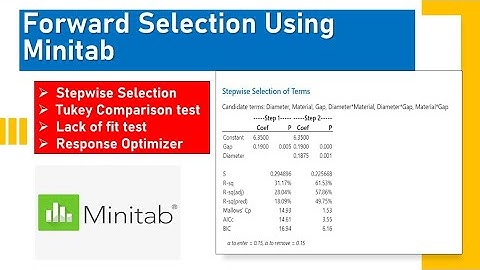 Learn Forward Regression using Minitab-Turkey Comparison test| Response optimizer
