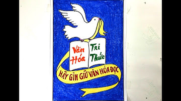 Vẽ tramh Cổ động cuộc thi ĐẠI SỨ VĂN HOÁ ĐỌC 2022