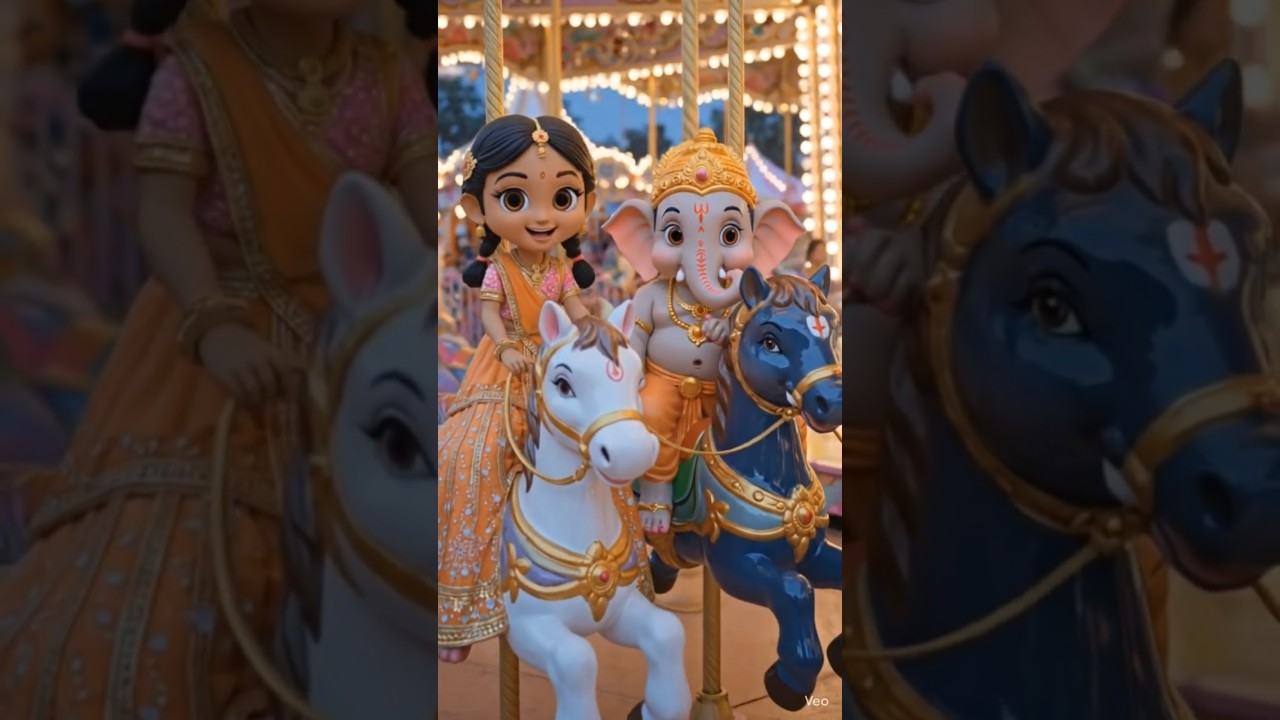 Little Ganesha & Naaisha Ki Masti 🐘✨ | Cute Ganesha Dance #shorts