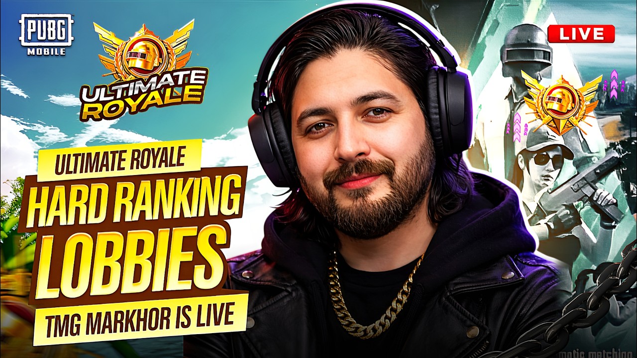 4v4 HARD HARD RANKING LOBBIES🔥ULTIMATE ROYALE RANK PUSH | TMG MARKHOR | PUBG Live Stream