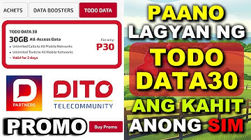 New Trick: How to Get TODO DATA30 in DITO Sim | Easy Tutorial