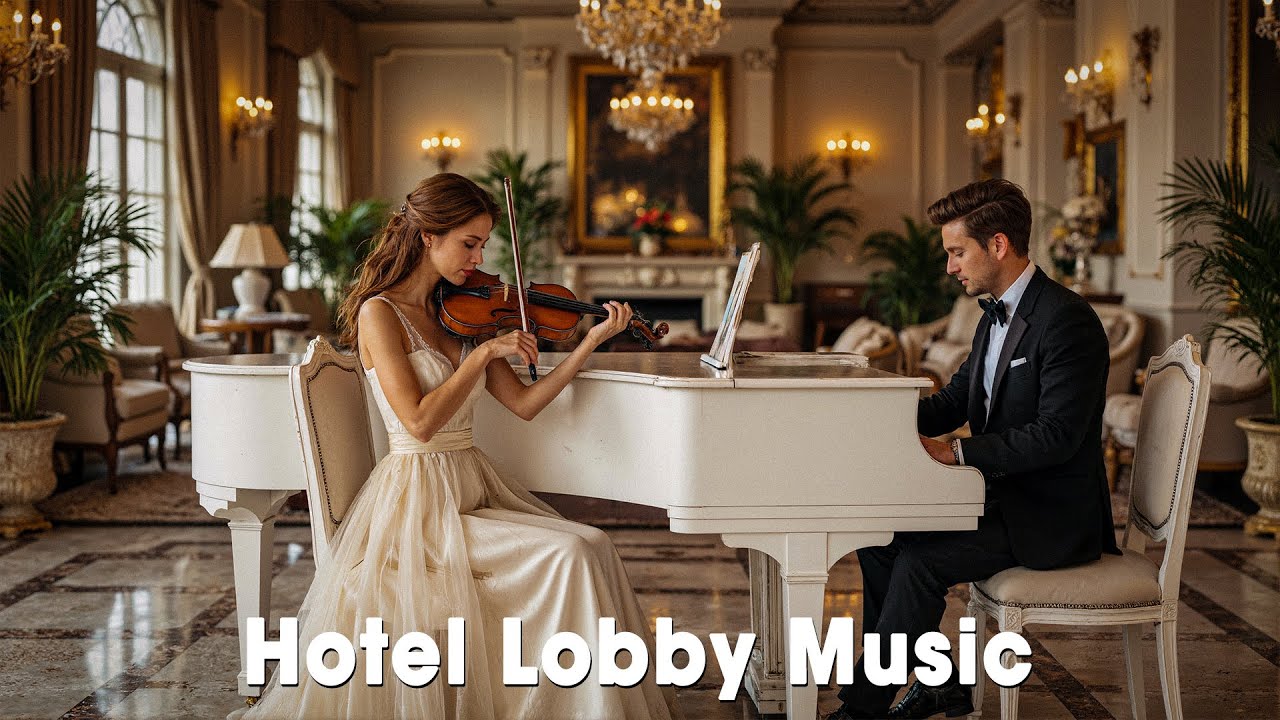 Sophisticated Jazz in a Luxury Hotel Lobby ✨ A Serene Setting for Reflection and Social Engagement