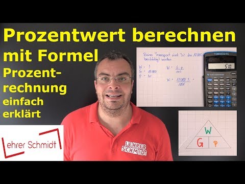 Prozentwert berechnen - Prozentrechnung mit Formel - Mathematik einfach erklärt | Lehrerschmidt