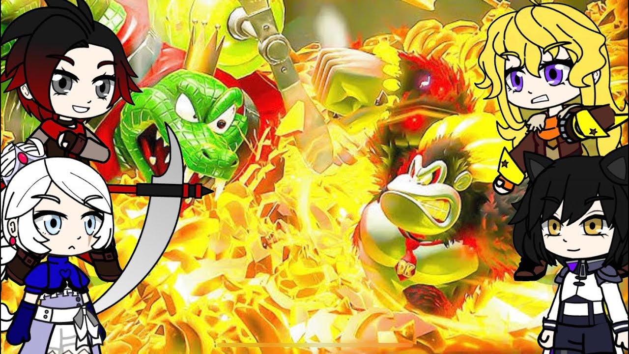 RWBY react to Donkey Kong Bananza Final Boss Fight (Gacha Club)