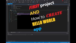 Creating console application for C# (C sharp) in visual studio 2019 and printing Hello World