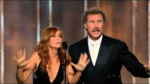Will Ferrell & Kristen Wiig hilarious presenting s...