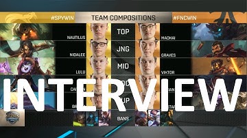 SPY vs FNC Post Game Interview