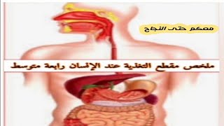 ملخص مقطع التغذية عند الإنسان رابعة متوسط