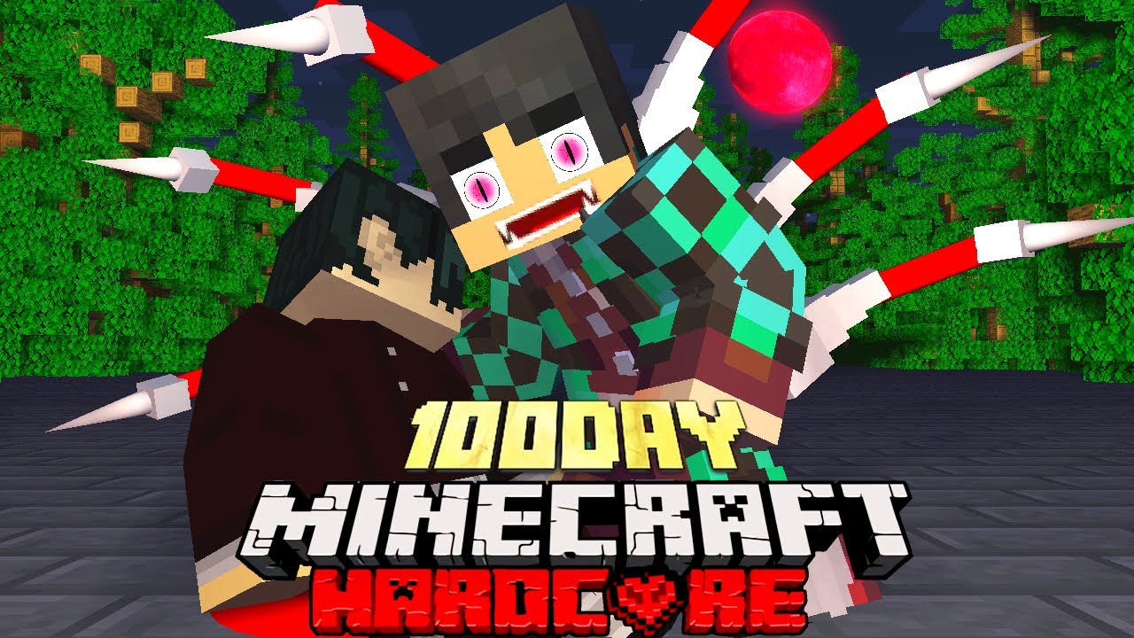 【マイクラ】鬼化して鬼滅の刃の世界を100日間生き残った結果...【マインクラフト】【まいくら】