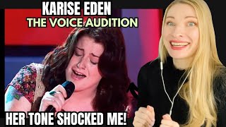 Vocal Coach Reacts: KARISE EDEN Auditions with &#39;This Is A Man&#39;s World&#39; by James Brown on The Voice!